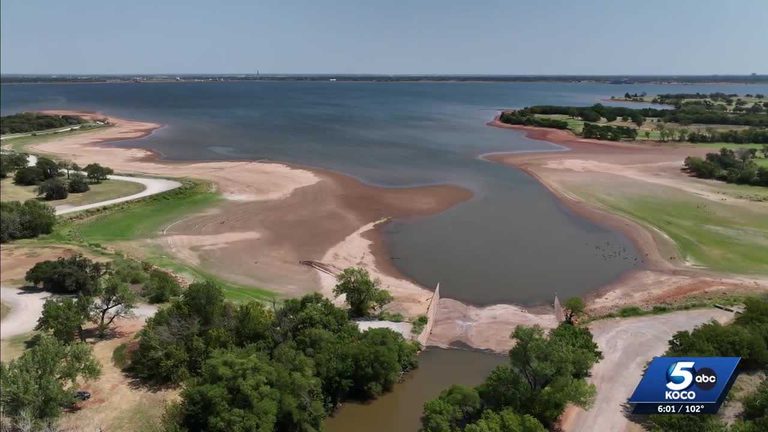 Lake Hefner Water Levels Drop