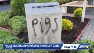 Lantana Chapel And Police Memorial Vandalized With Anti Christian Graffiti