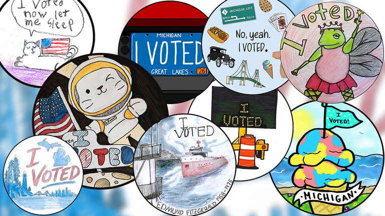 Michigan Announces Winners Of 2026 I Voted Sticker Design Contest