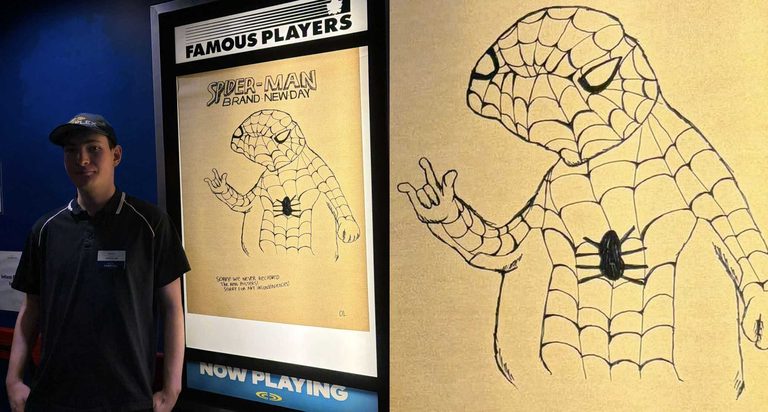 Movie Theater Employee Creates Hand Drawn Poster