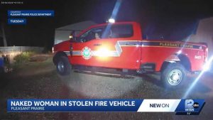 Naked Woman Arrested In Stolen Fire Truck