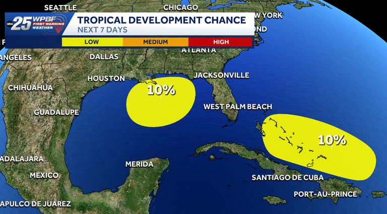 National Hurricane Center Monitors Two Weak Atlantic Systems None Threaten South