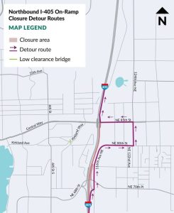 Northbound I 405 Closed Through Kirkland This Weekend For Fish Passage Project