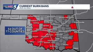 Oklahoma Heat Wave Pushes 34 Counties Into Burn Bans As Temperatures Top 110 F