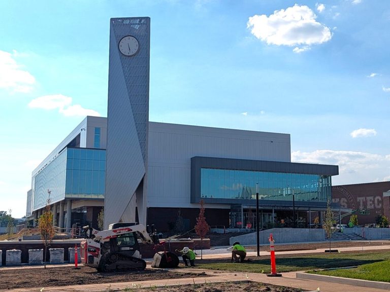 Ozarks Tech Installs Clock Tower