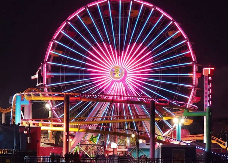 Pacific Park Lights Ferris Wheel In Pink Tribute To Dolly Parton