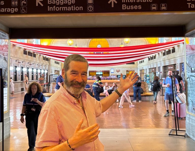 Patriotic Banner Display Lights Up New Haven Union Station For 250Th Anniversary