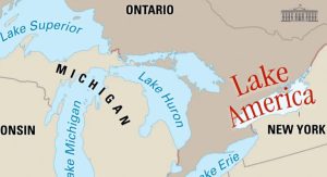 President Trump Issues Order To Rename Lake Ontario As Lake America Amid Trade D