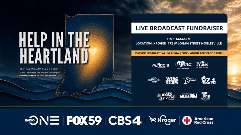 Radio One Indianapolis Broadcasts Live From Noblesville Kroger To Aid Flood Fami