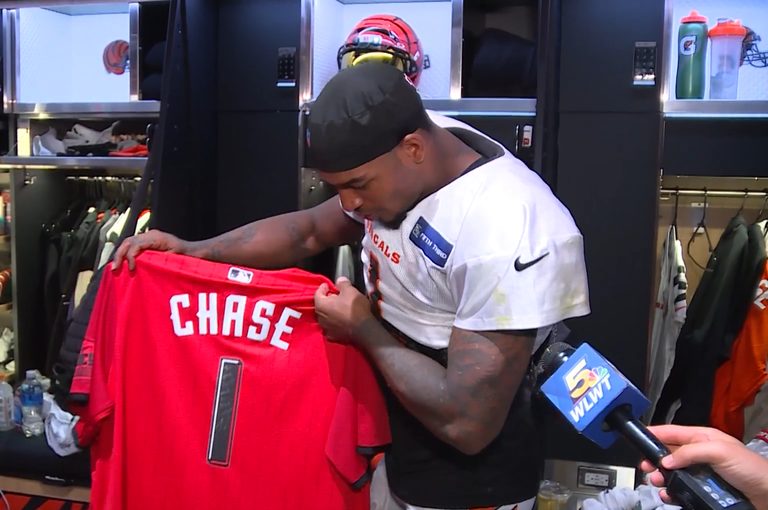 Reds Rookie Sal Stewart Meets Bengals Jamarr Chase