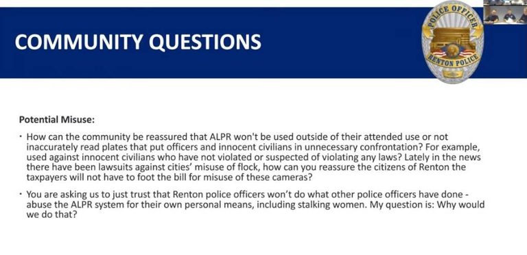 Renton Police Explain Alpr Use And New State Privacy Rules