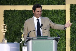 Roger Federer Honored At International Tennis Hall Of Fame Induction