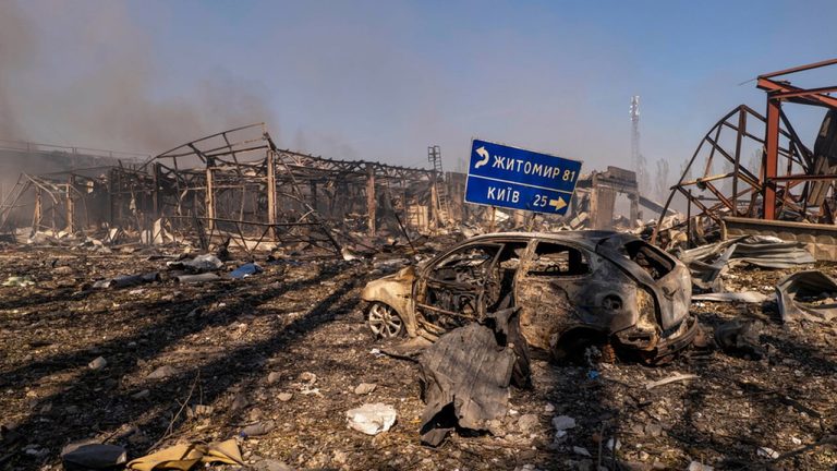Russian Drone Strike Near Kyiv Kills 37 After Warehouse Explosions