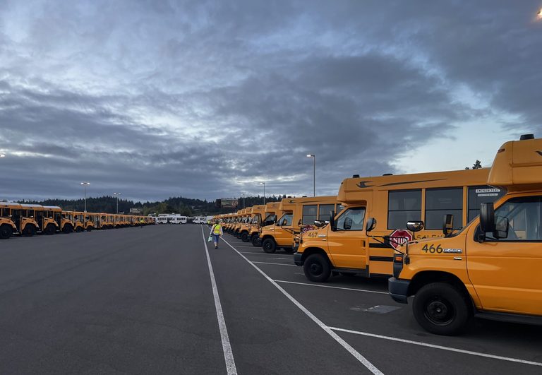 Salem Keizer School Buses Run Dry Run Ahead Of First Day Of Classes
