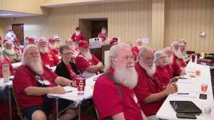 Santas Gather In Tarpon Springs