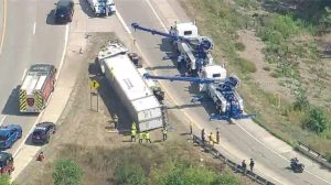 Semi Truck Accident Closes Wixom I 96 On Ramp Traffic Diverted