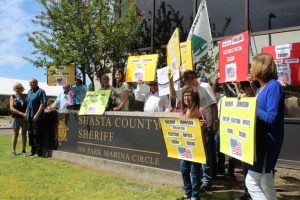 Shasta County Demonstrators Demand Ballot Authentication Amid Election Official
