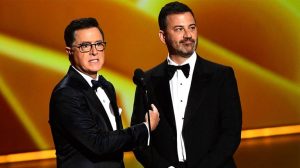 Stephen Colbert Urges Emmy Voters To Back Jimmy Kimmel Over His Own Show