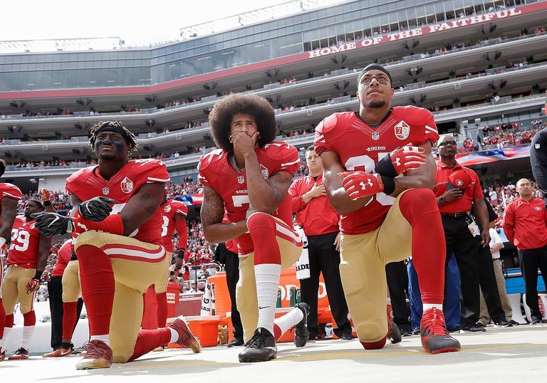 Ten Years After Kaepernick S Anthem Protest The Debate Over Patriotism Persists