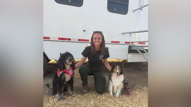 Therapy Dogs Lift Spirits Of Rowe Creek Complex Firefighters In Bend