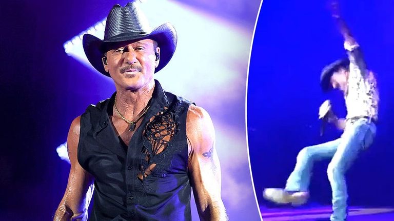 Tim Mcgraw Recovers Quickly After Onstage Fall At Cincinnati Riverbend Concert