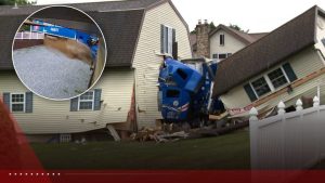 Tractor Trailer Crashes Into Garages In Lebanon County Pa
