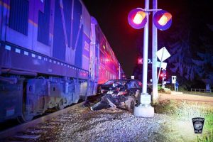 Train Crashes Into Car In Cohasset