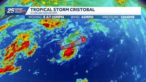 Tropical Storm Cristobal Forms