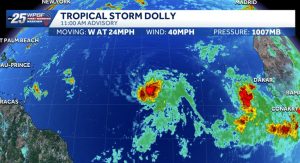 Tropical Storm Dolly Tracked As It Develops In The Atlantic