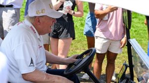 Trump Receives Cheers At Liv Golf Event