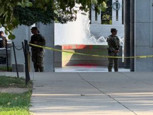 Vandals Hit Dc S World War Ii Memorial