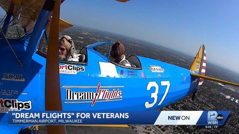 Veterans Honored With Historic Biplane Flight Through Dream Flights Program