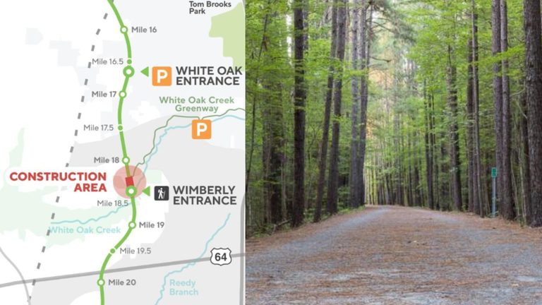 Wake County Closes Section Of American Tobacco Trail For Helene Repairs