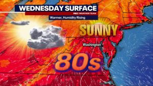 Warm Humid Wednesday Ahead For Washington D C With Highs Near 87 F