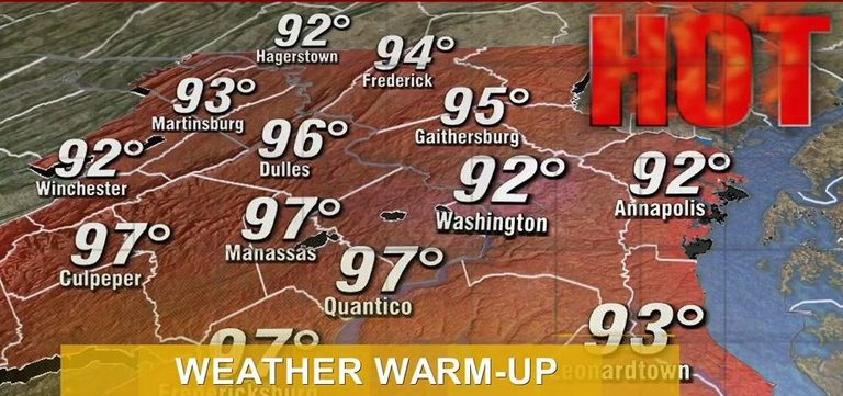 Washington Faces Triple Digit Heat Indexes Through Thursday Relief Expected Week