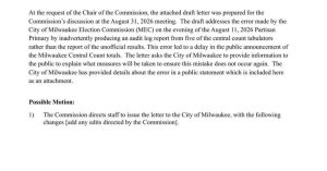 Wisconsin Elections Commission Seeks Full Audit Logs From Milwaukee Central Coun