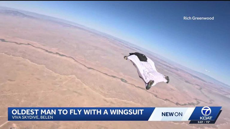74 Year Old Albuquerque Man Aims For Guinness Wingsuit Skydiving Record