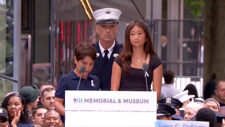 9 Year Old Andrew Rosenblum Brings Light Hearted Moment To Nyc 9 11 Ceremony