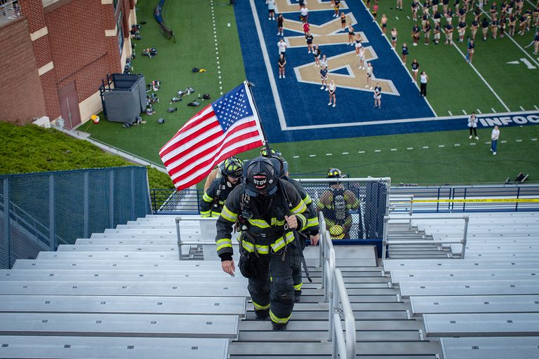 Akron Community Climbs 110 Stories At Infocision Stadium To Honor 9 11 Victims