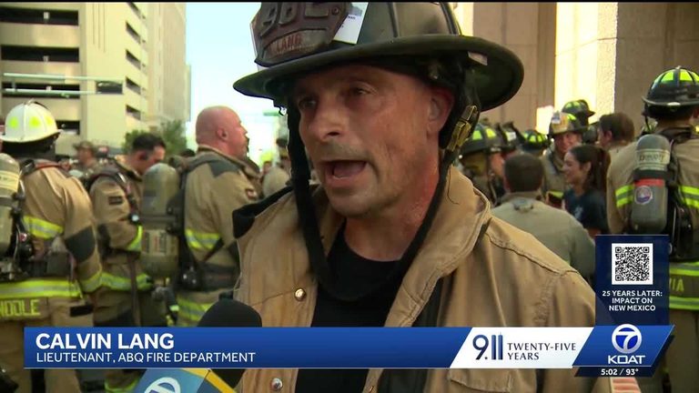 Albuquerque Firefighters Honor 9 11 Heroes With Annual Stair Climb At Civic Plaz