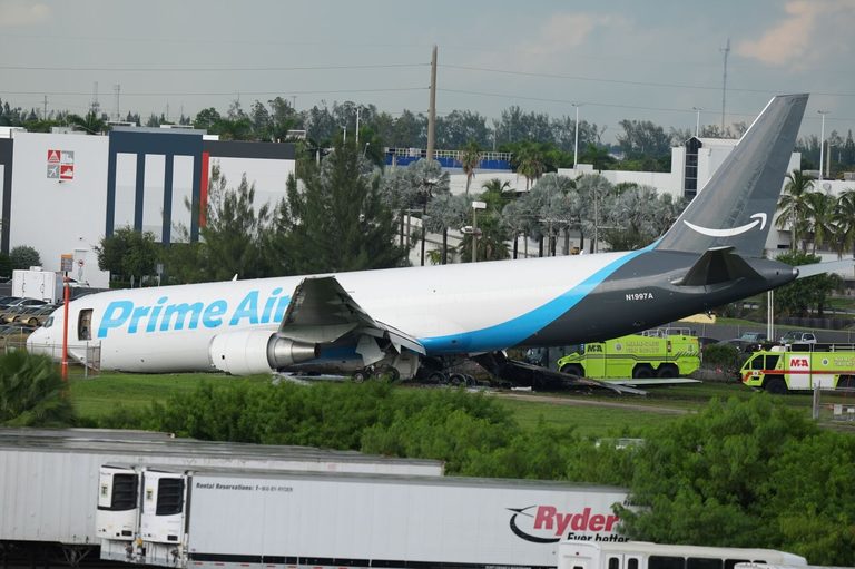 Amazon Cargo Plane Overruns Runway At Miami International Killing Five