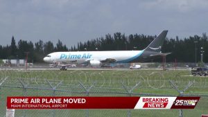 Amazon Cargo Plane Wreckage Remains At Miami International Airport As Investigat