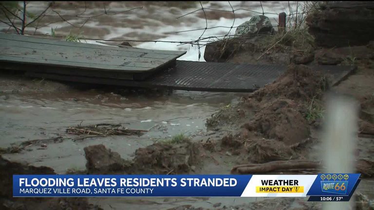 Arroyo Overflow Creates Sinkhole Collapses Private Marquez Ville Road In Santa F