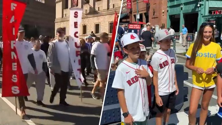 Boston Celebrates Labor Day With Union Parade And Red Sox Matinee