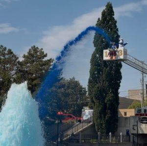 Colts Mascot Blue Dyes Downtown Indianapolis Canal Ahead Of Season Opener