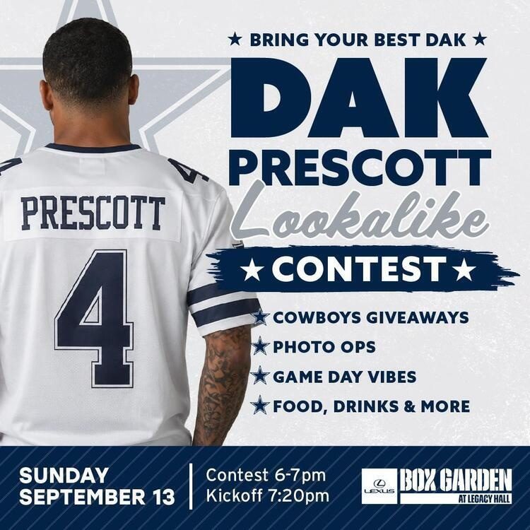 Dak Prescott Lookalike Contest Plano