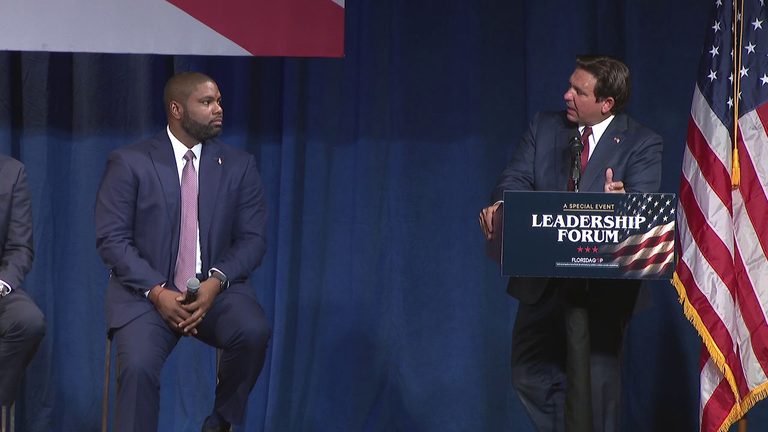 Desantis Endorses Rep Byron Donalds For Florida Governor At Tampa Forum