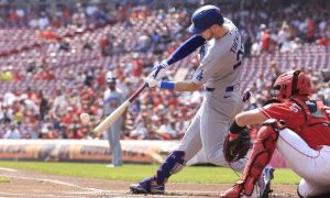 Dodgers Clinch Fifth Straight Nl West Title With 8 2 Win Over Reds