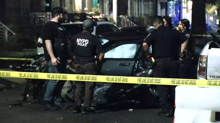 Driver Crashes Into Multiple Cars In Gravesend Brooklyn Then Flees