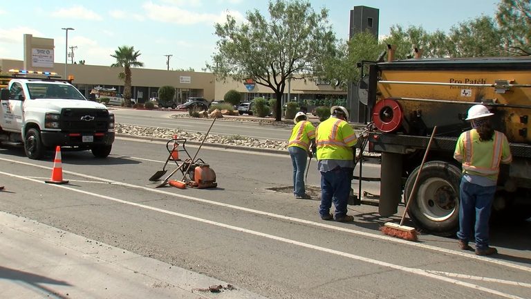 El Paso Crews Repair Storm Damaged Roads And Address Flooding After Heavy Rains